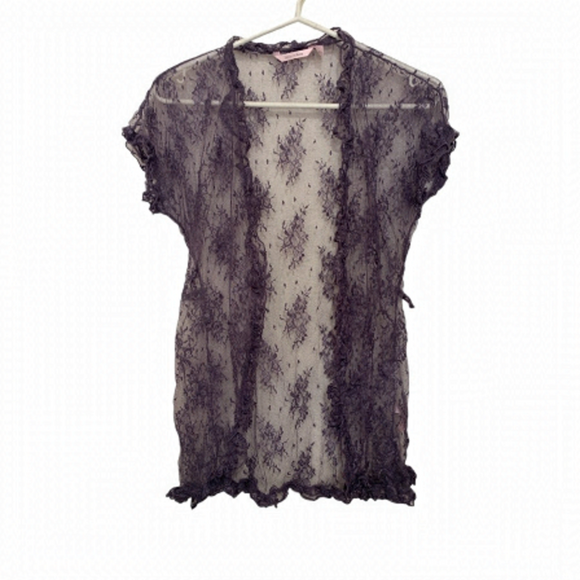 Romantic Purple Lace Kimono Top La Vie en Rose (Size M) - Picture 1 of 7